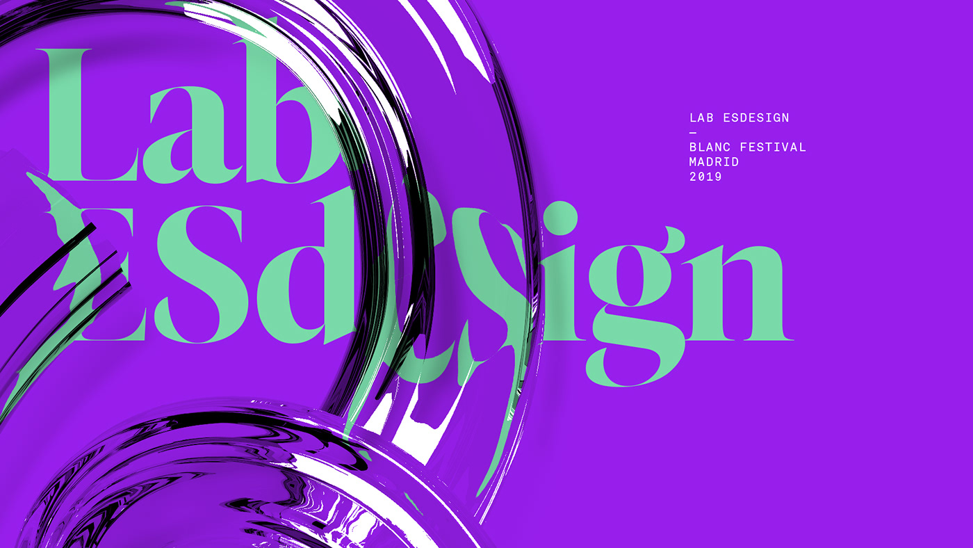 festival graphic design  madrid 3D Type identity colours trend design festival