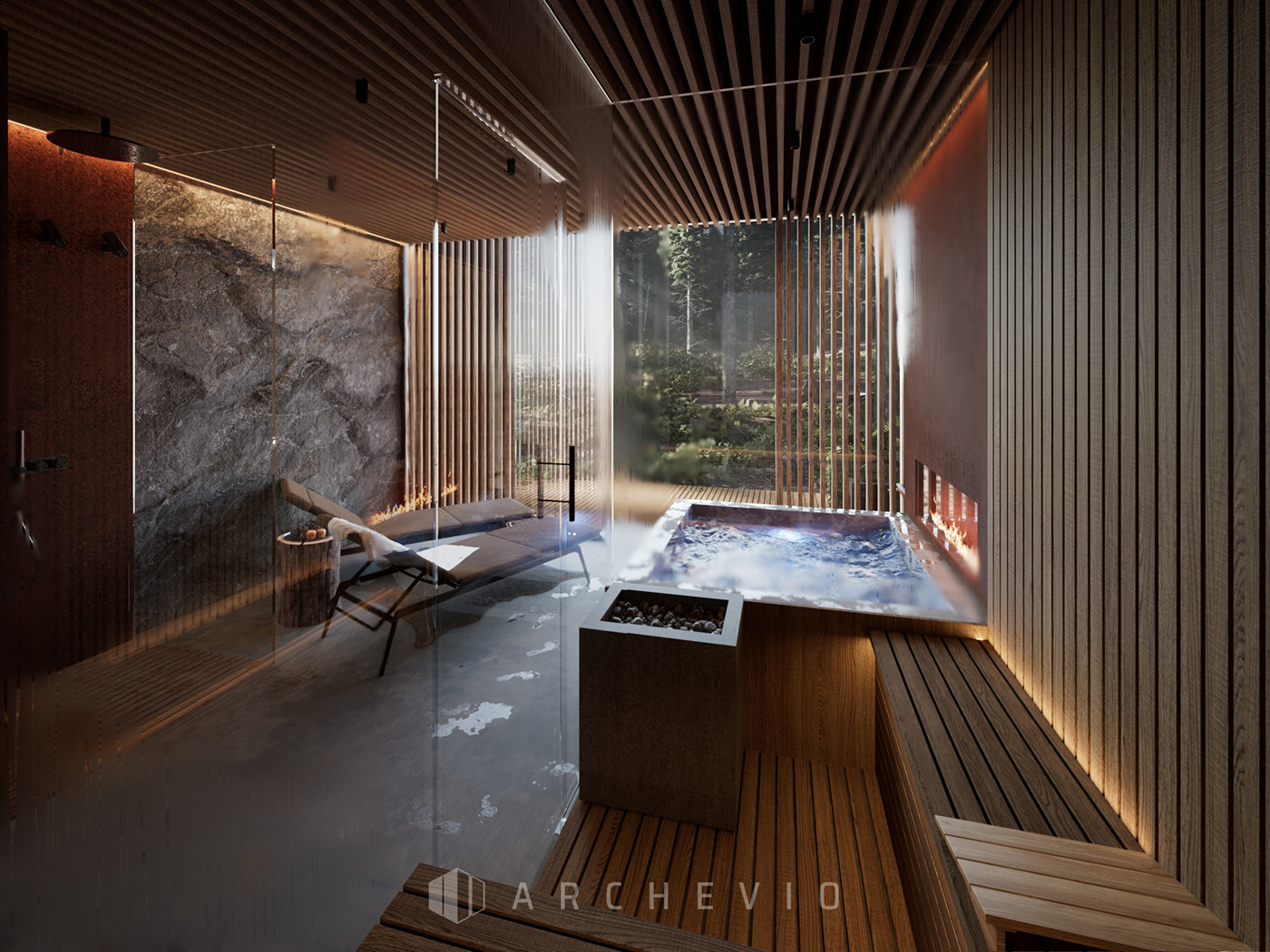 architecture archviz CGI design forest hotel marketing   mountain Outdoor Render