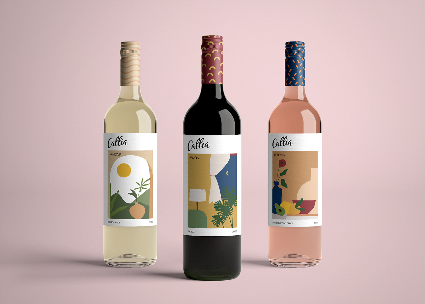 argentina CALLIA Diseño de Envases ilustracion Label Packaging packaging design wine