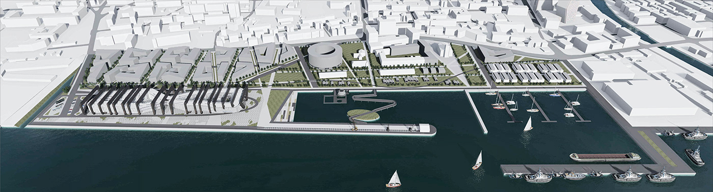 Adaptive reusability arch architecture CRUISE SHIP TERMINAL infrastructure klaipeda public space revitalization waterfront