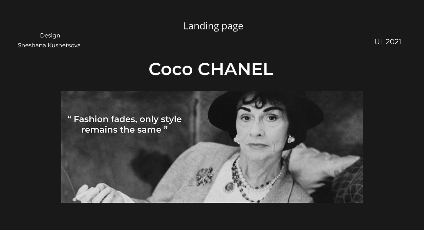 Landing page Coco CHANEL