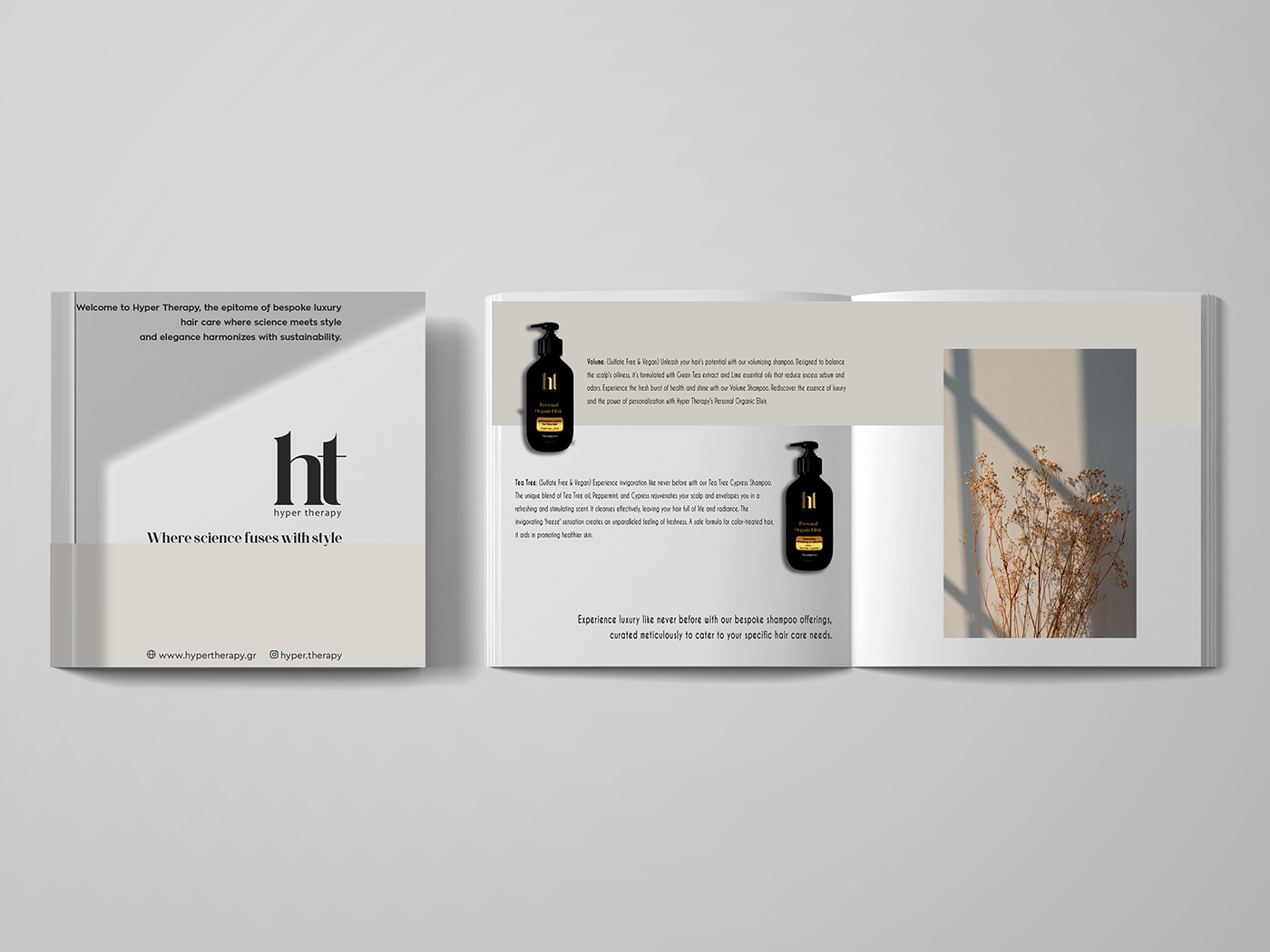 design brochure brochure design hairproduct cosmetics Layout print