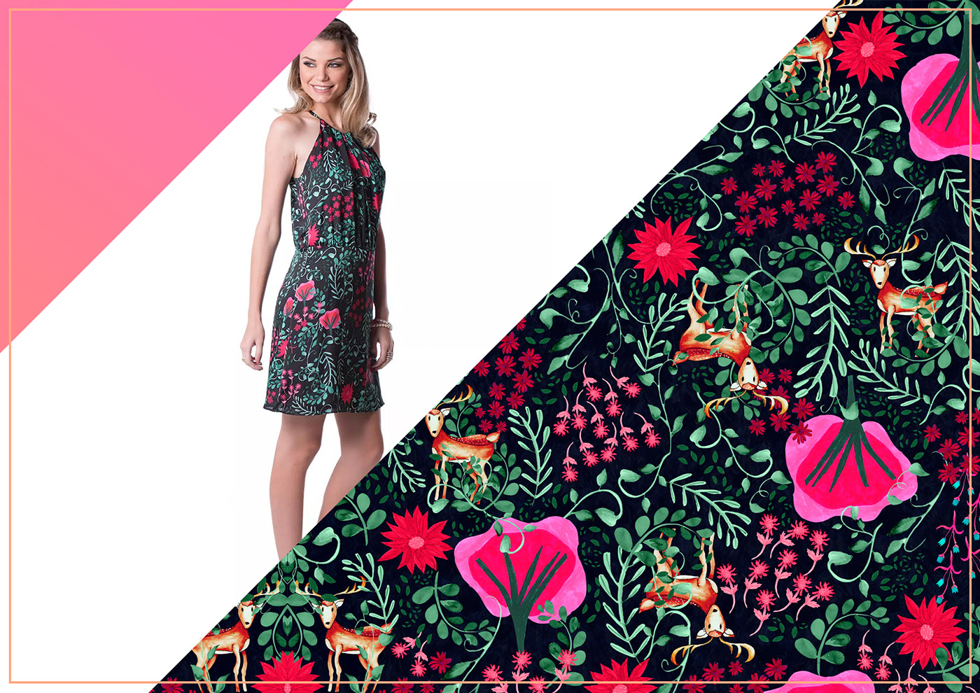 Estampa print pattern Fashion  moda floral botanico