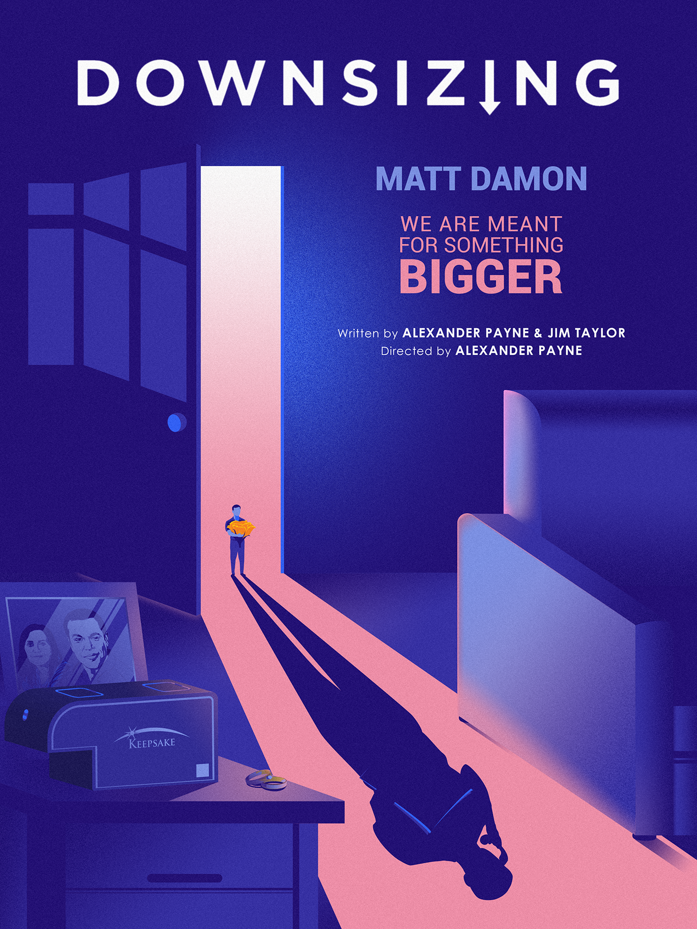 downsizing poster ILLUSTRATION  Adobe Photoshop Matt Damon