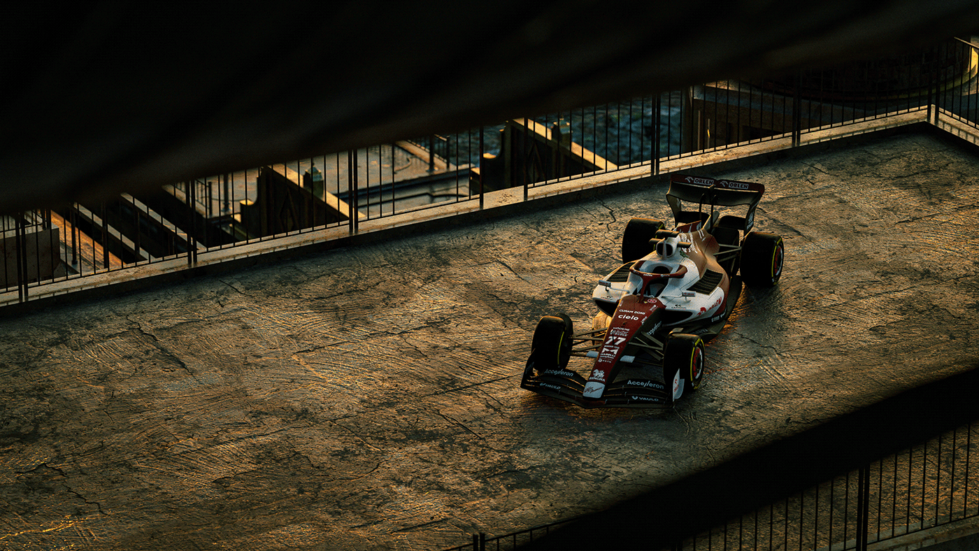 3D alfa romeo CGI cinema 4d f1 Formula 1 Motorsport octane Racing visualization