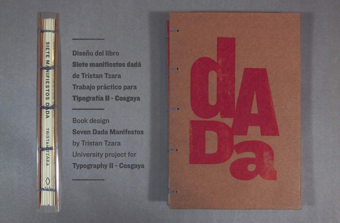 book libro book design Dada tristan tzara cosgaya catedra cosgaya tipografia fadu