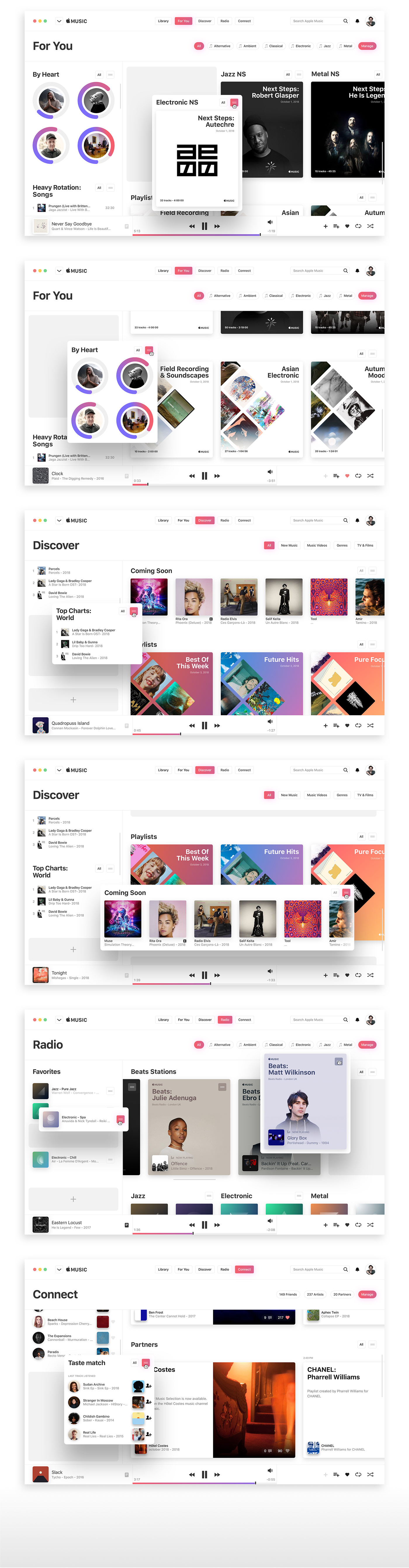 music app apple UI ux Case Study Web mobile desktop clean