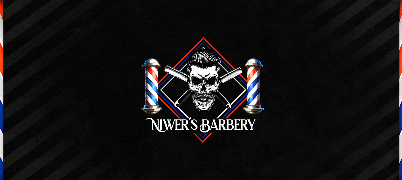 barberia logo Logotipo Logo Design Graphic Designer brand identity Social media post marketing   design barbershop