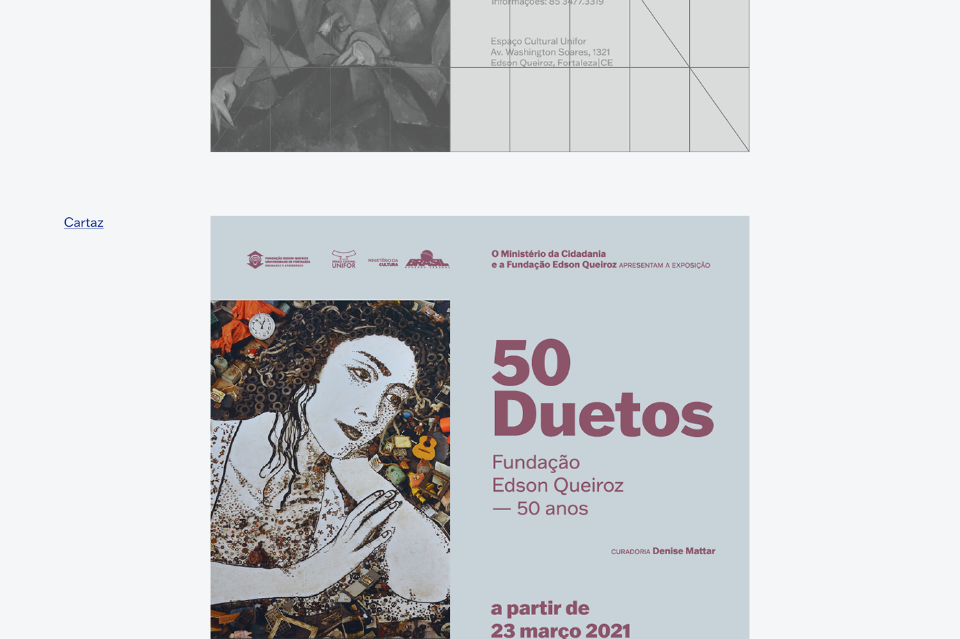 design gráfico espaçoculturalunifor Exhibition  poster