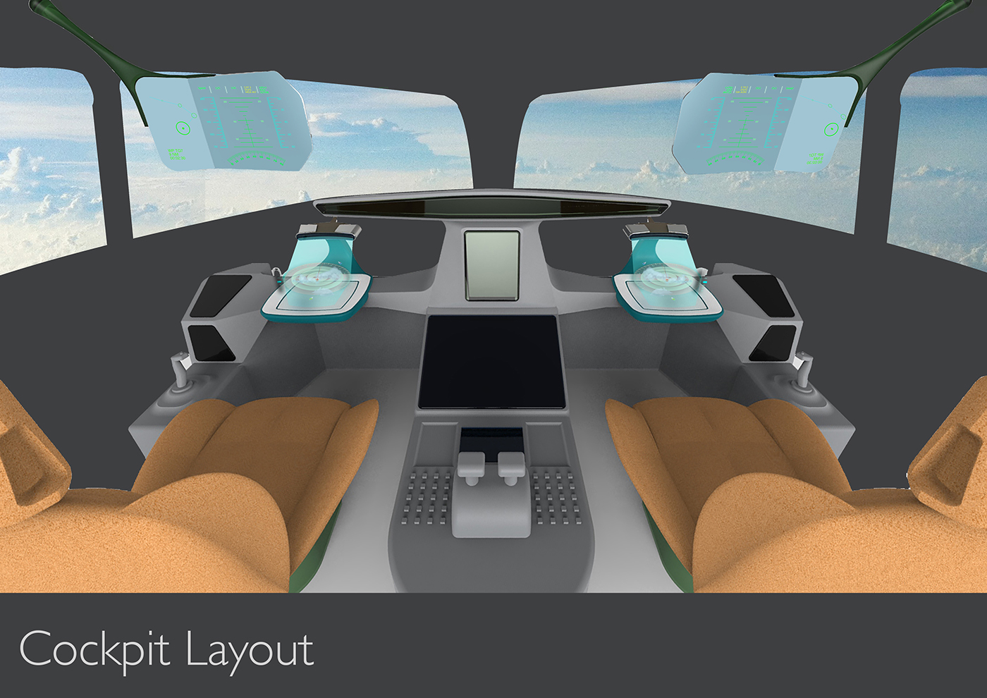 flight deck design Cockpit Design Holographic projection gestural interaction Future Aviation