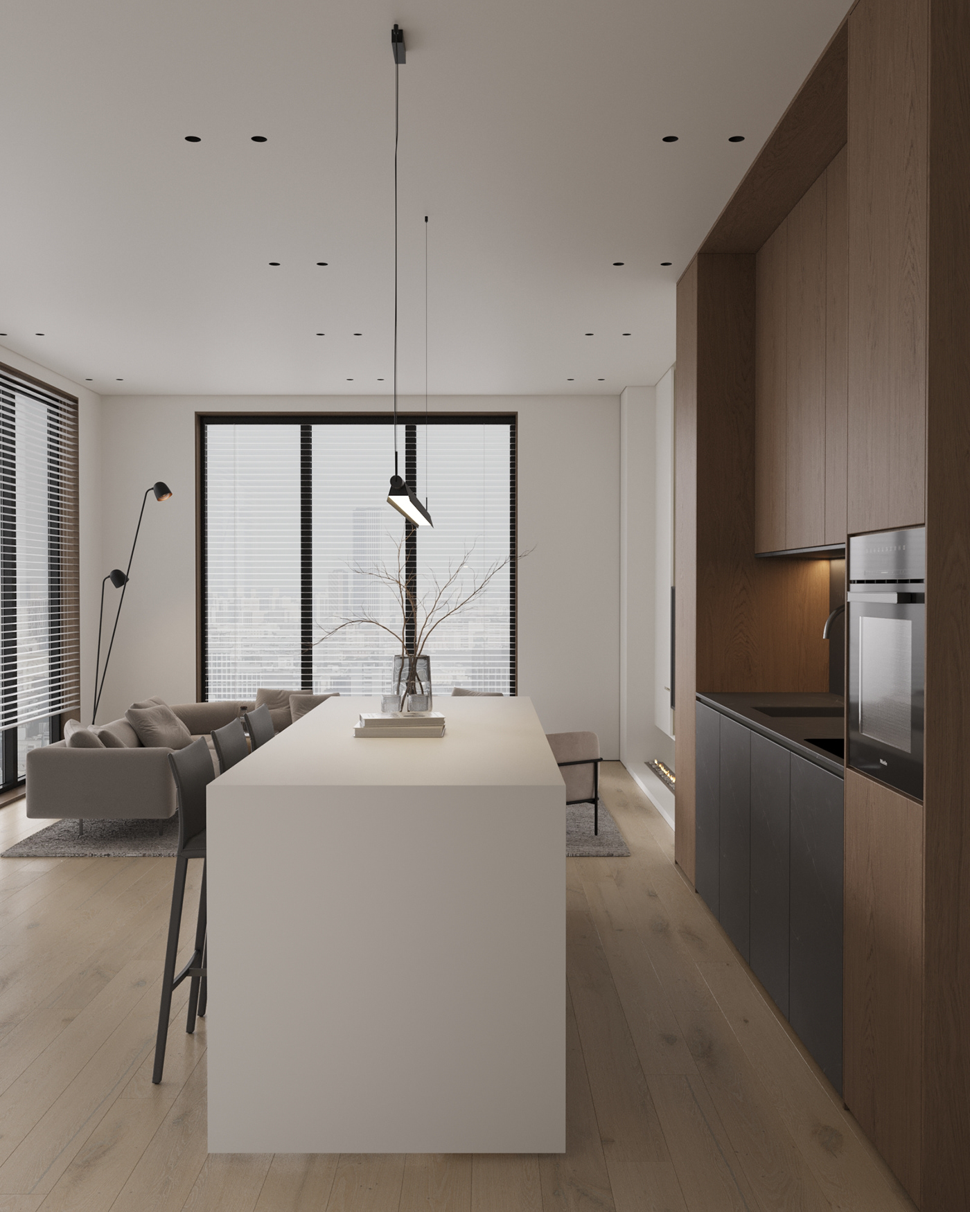 living room interior design  visualization 3ds max corona Render minimalist