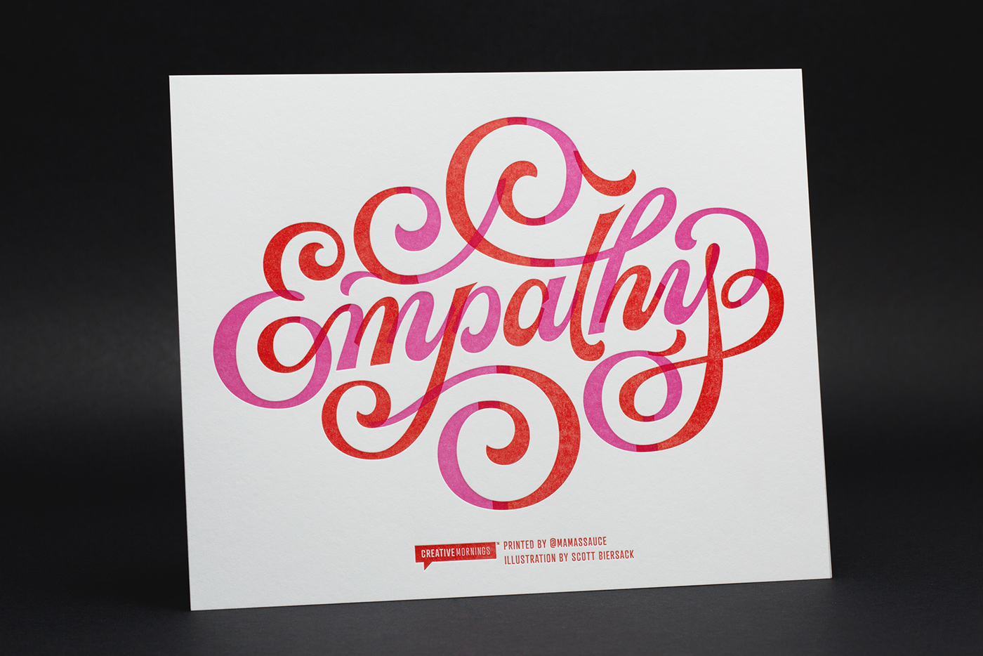 creative morning creative mornings mamas sauce print letterpress lettering type empathy