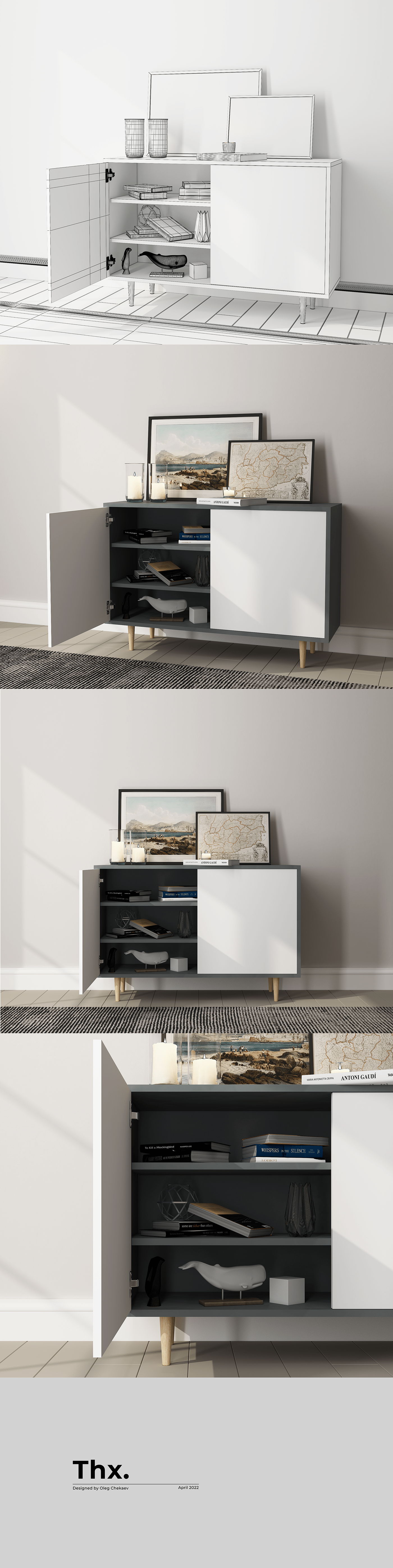 3D 3d modeling chest dresser Figma furniture furniture design  industrial design  Render visualization