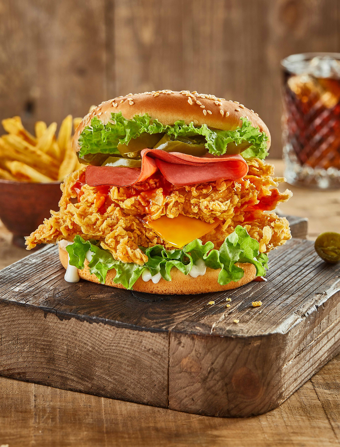 bts burger commercial foodstyling friedchicken menu Photography  shoot