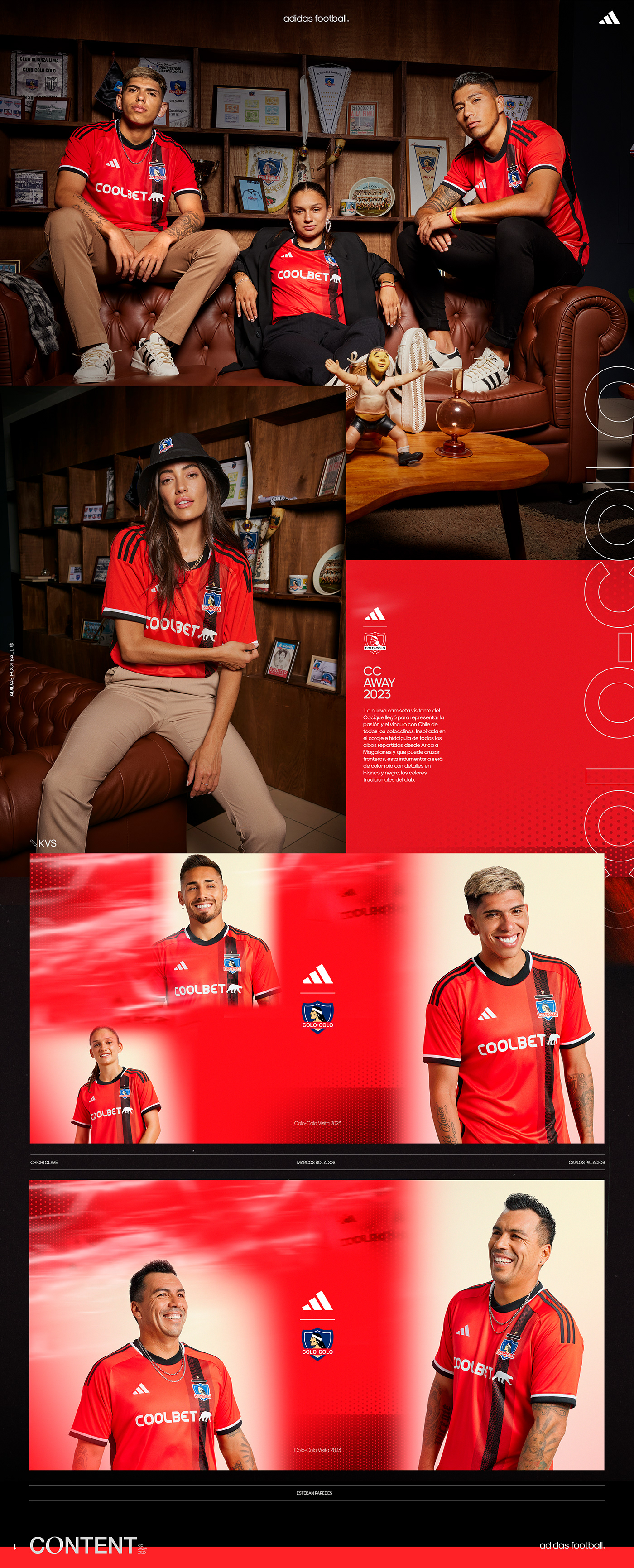 adidas camisetas football publicidad chile sports Photography  ad content colo-colo