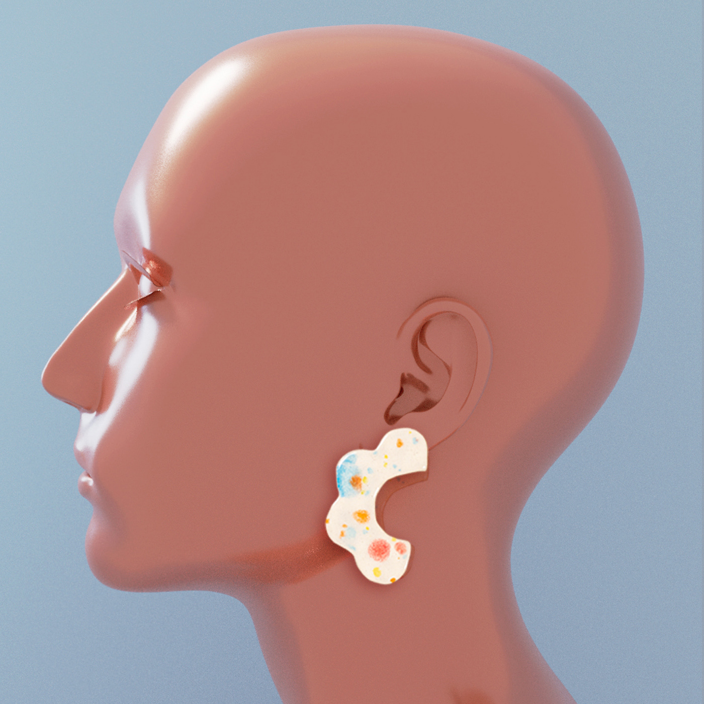 3D Creation barcelona billboard Collection earrings editorial design  gender fluid LGBT poster vaporwave