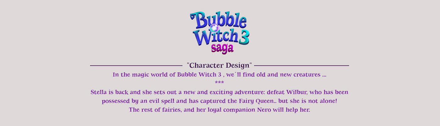 Character design  king fairy Cat Magic   bubble witch concept turn around game