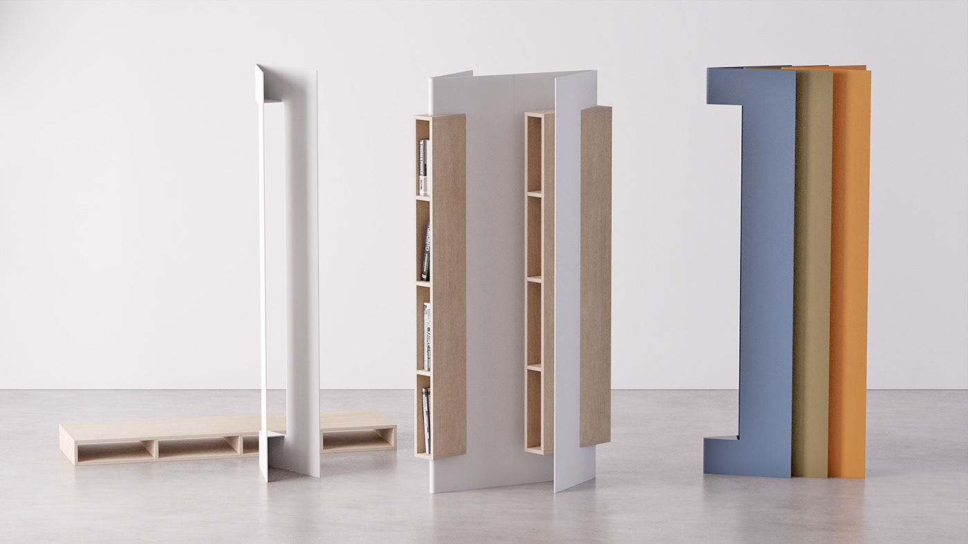 bookshelf design industrial design  minimal product design  Shelf wood