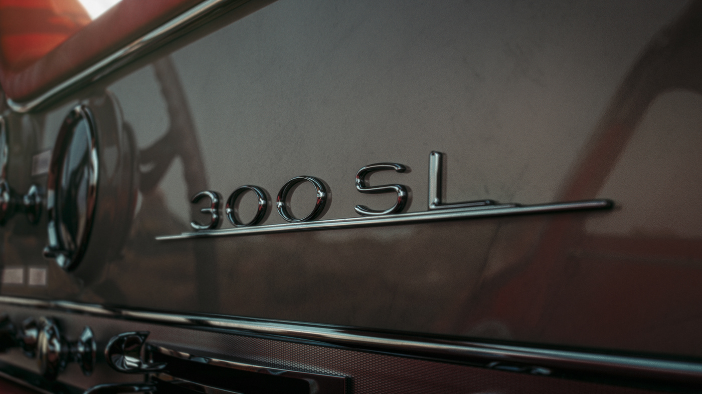 300 SL  300SL car CGI Classic environment full cgi mercedes Nature oldtimer