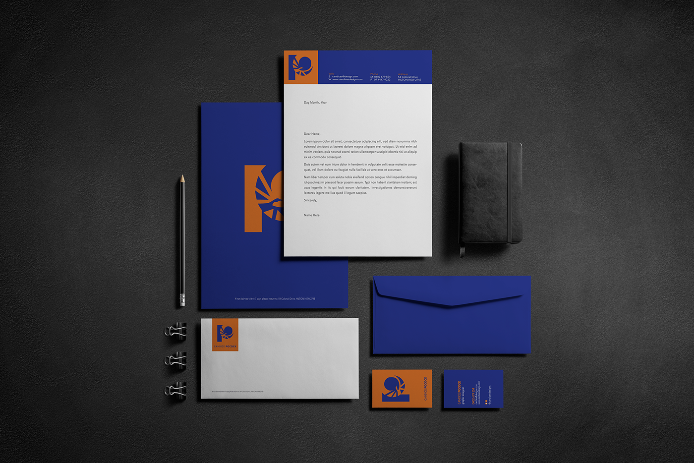 personalidentity branding  layoutdesign Layout typography   letterhead envelope businesscards creative logo