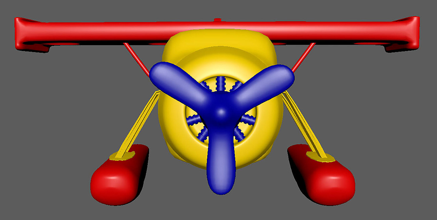 toy plane 3D 3D model Maya