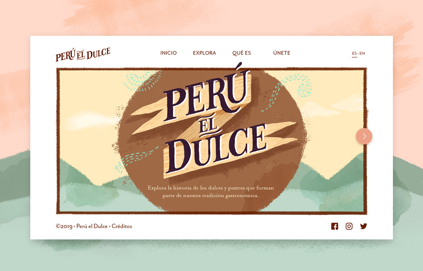 ILLUSTRATION  infographic Web Design  digital platform graphic design  interactive platform pastries peru