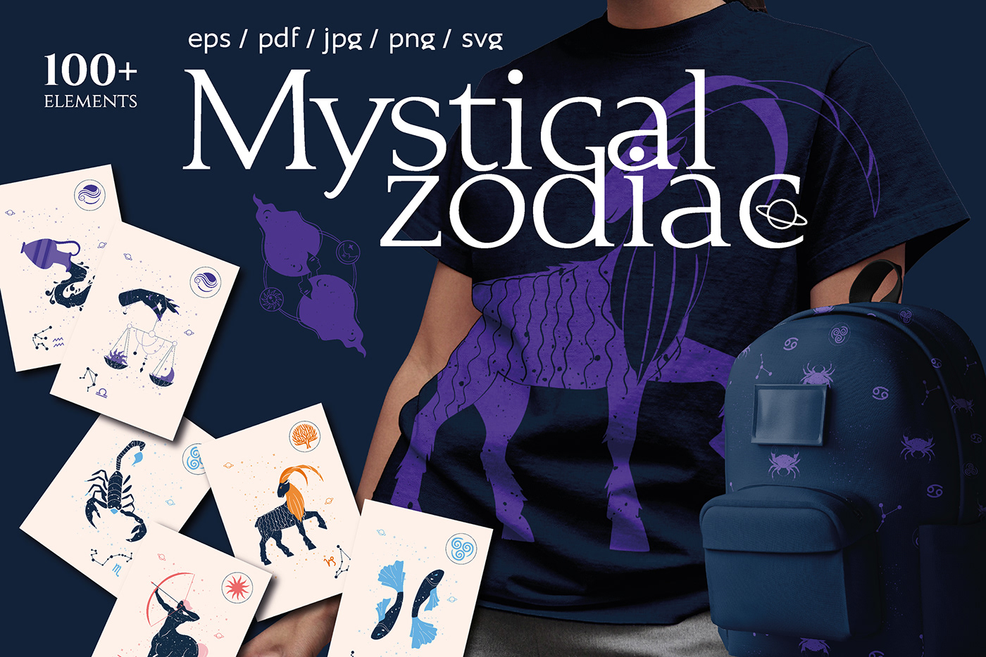 animal Astrology Digital Art  fantasy Horoscope Mystic vector zodiac zodiac signs