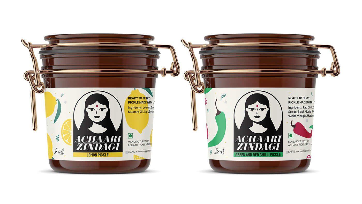 ILLUSTRATION  Brand Design visual identity adobe illustrator Logo Design branding  pickle Packaging packaging design Indian Pickle