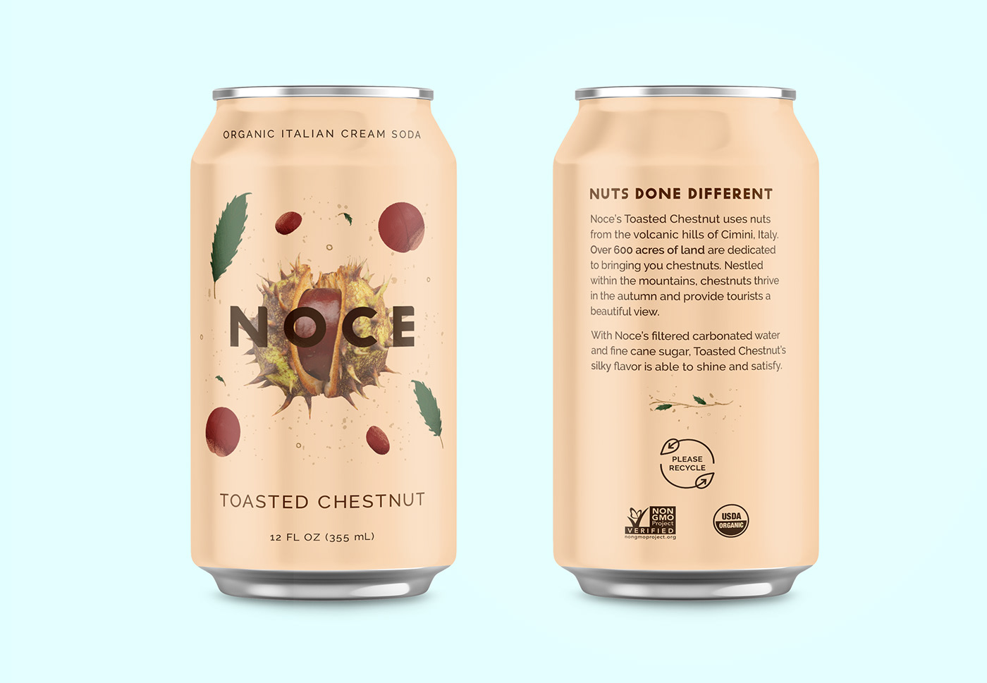 almond chestnut graphic design  ILLUSTRATION  nuts Packaging pistachio soda soda cans