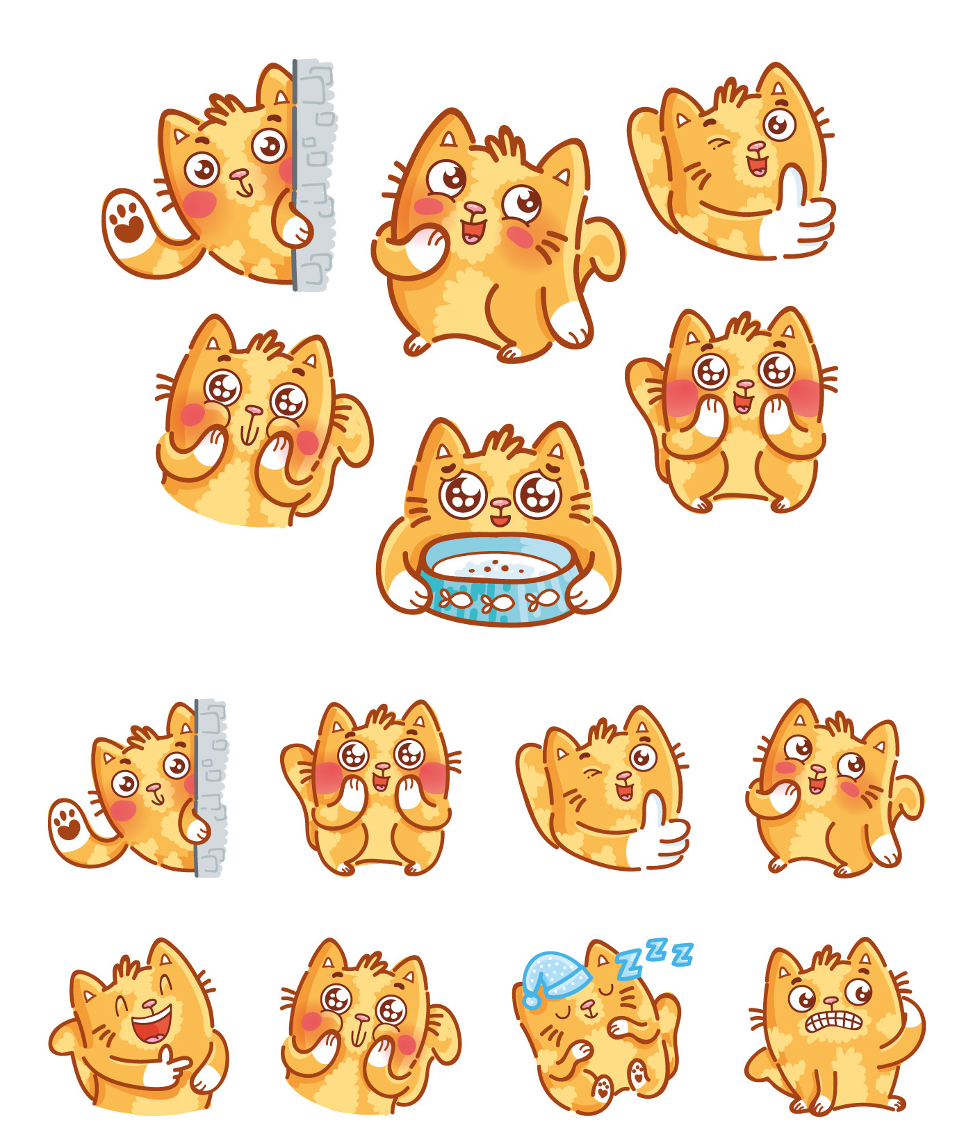 Cat kitty kitten cute sweet stickers imessage appstore animal stickers sticker
