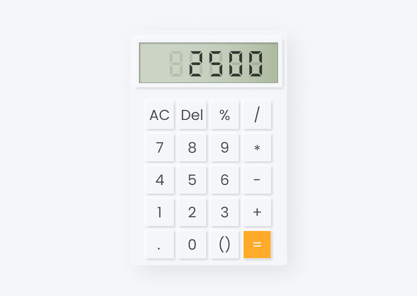 A design concept of a calculator.