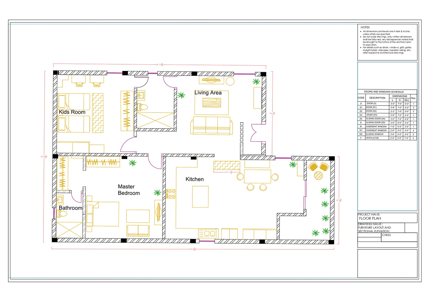 design revit floor plan Render