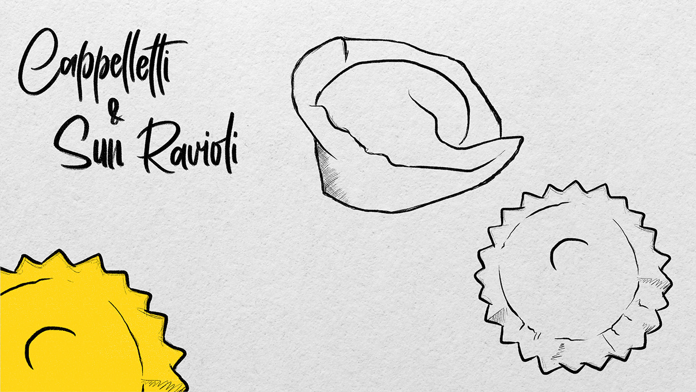 Canada color digital Drawing  Food  ILLUSTRATION  pastas stickers