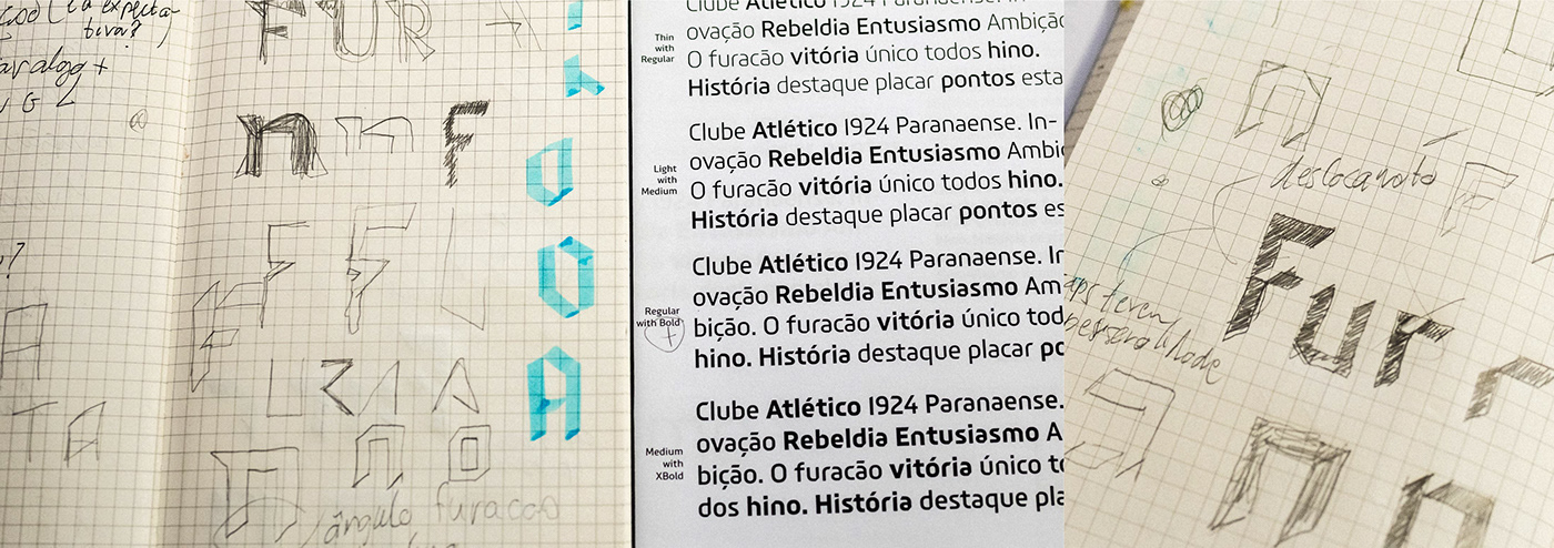 tipografia type fonts design sport soccer football typedesign branding  furacão