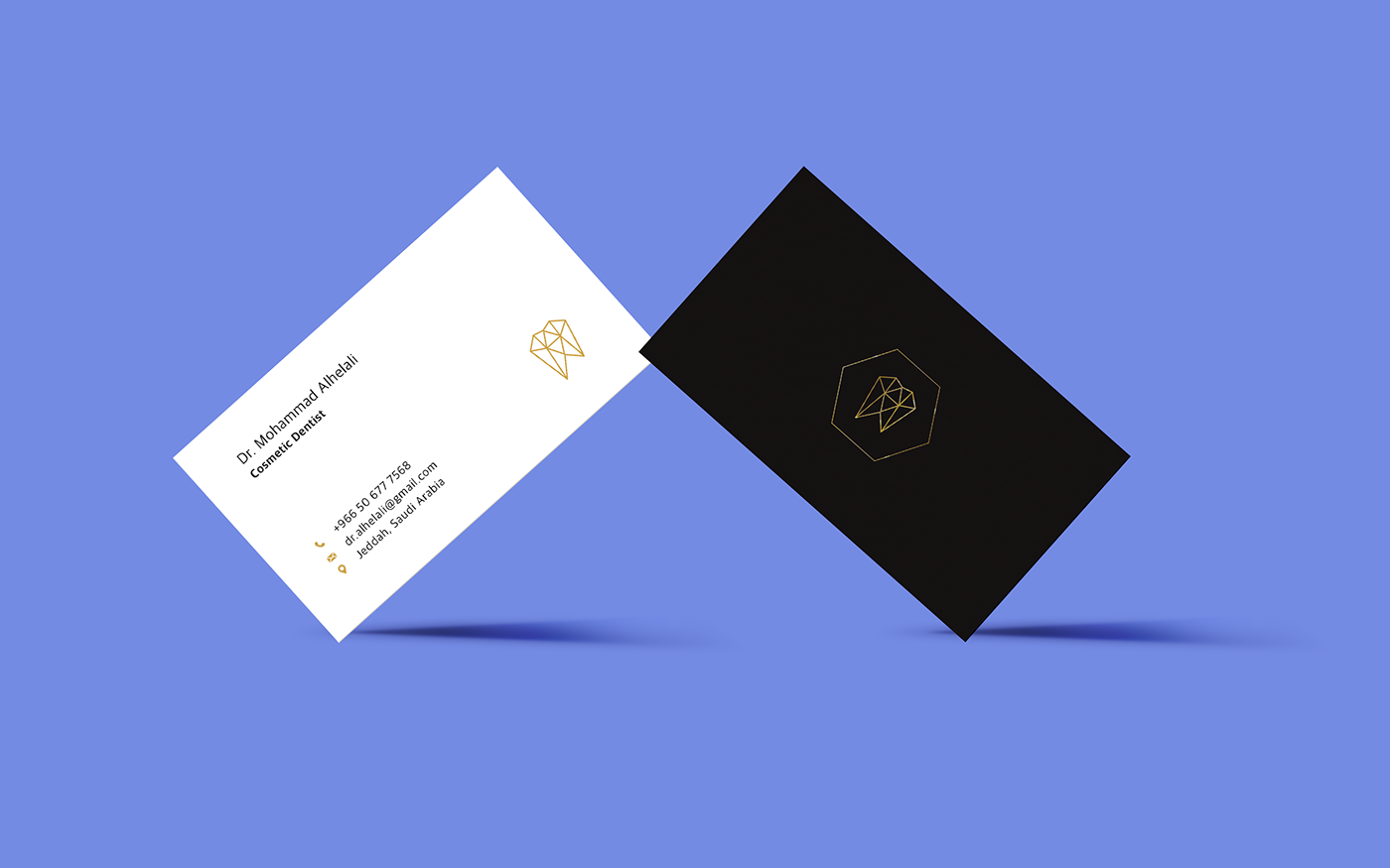 business card logo dentist dental identity design print creative minimal geometric