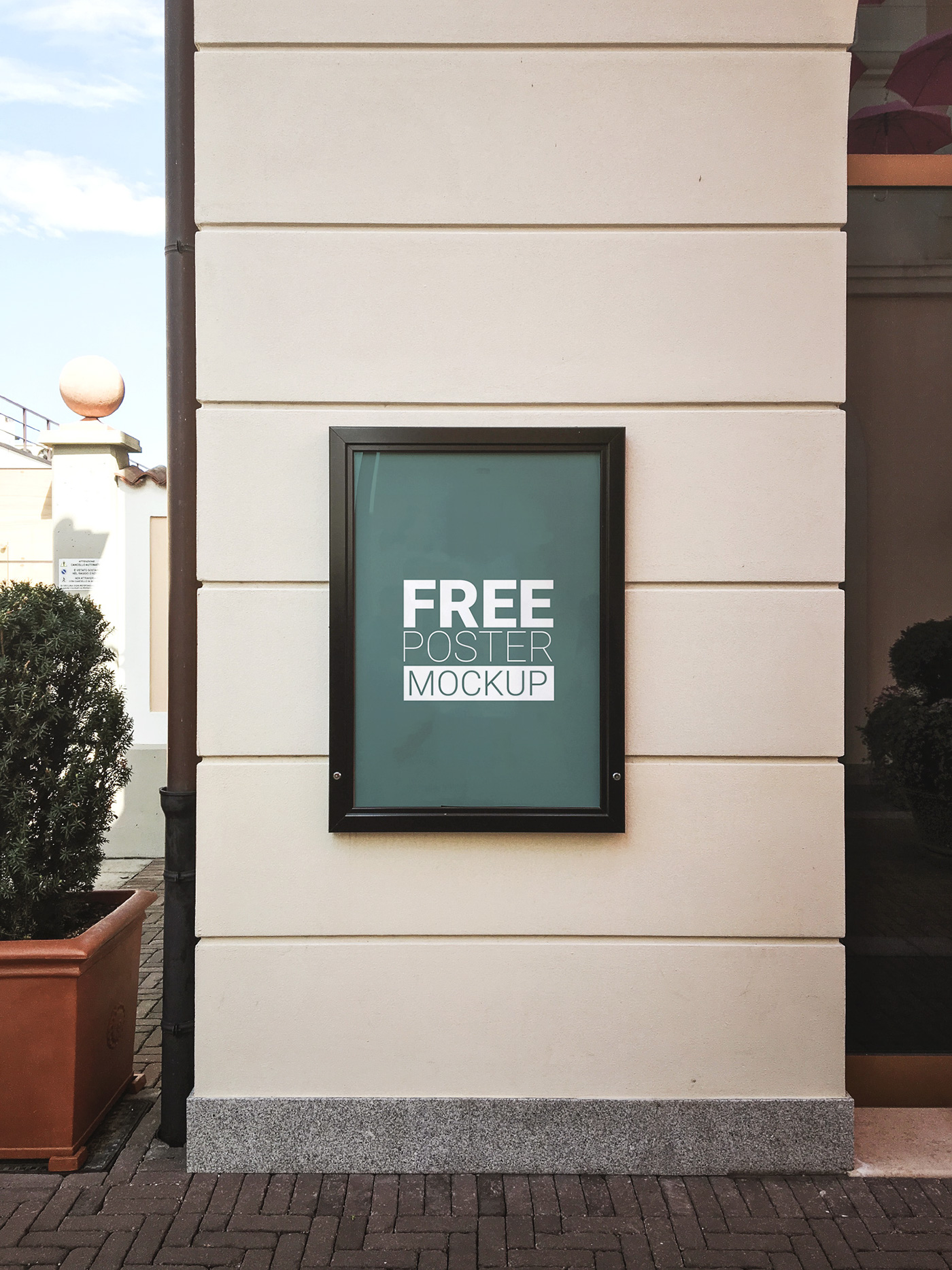 Mockup poster free psd photoshop Outdoor