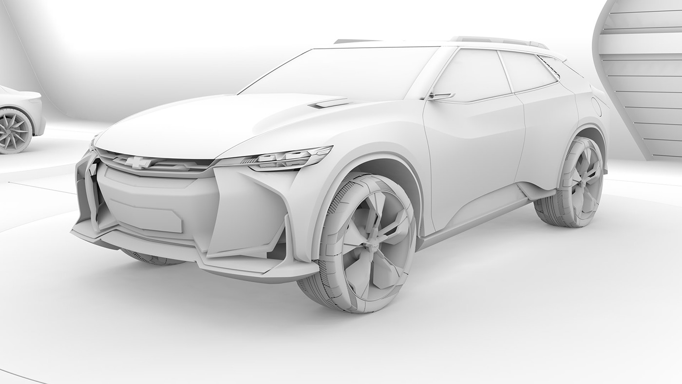 chevrolet FNR-X Alias VRED sculpting  concept free model 3D futuristic Render