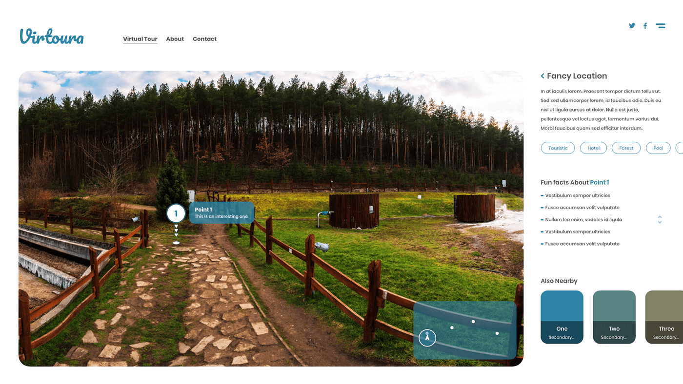 AR forest location map product design  scroll UI/UX view virtual xddailychallenge