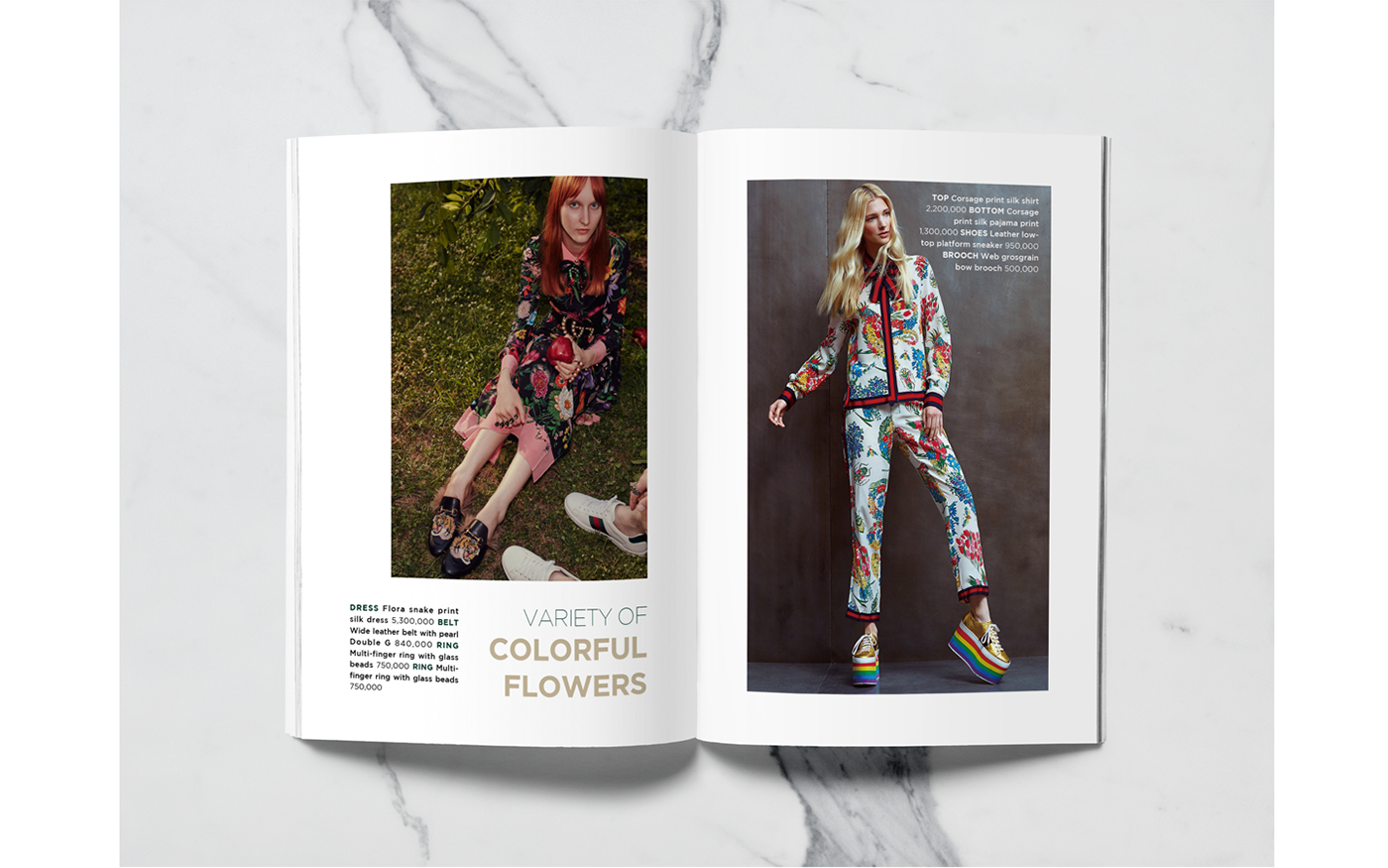 brochure gucci Collection leaflet editorial Fashion  magazine design