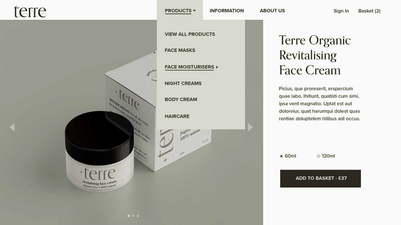 beauty branding  cosmetics logo minimal Neutral organic Packaging skincare Website
