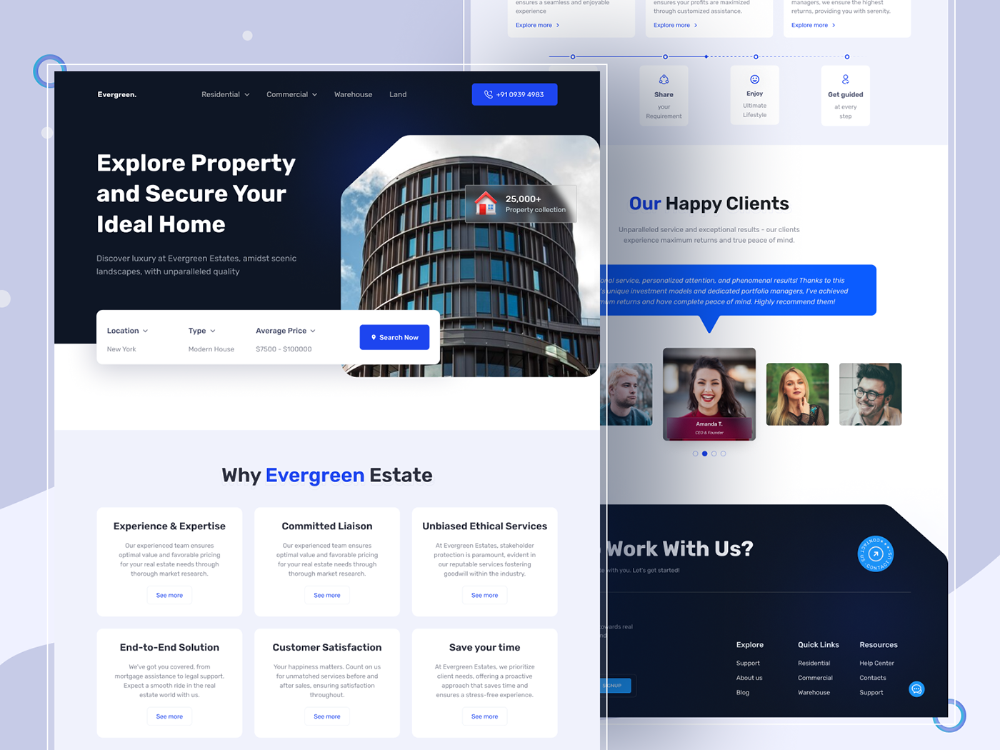 SAAS real estate landing page UI/UX ui design Figma user interface Website product design  property