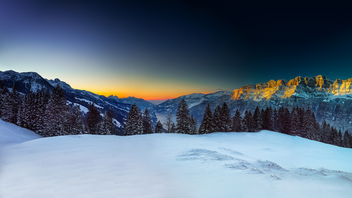 alps swizerland mountain natur winter snow Sunrise