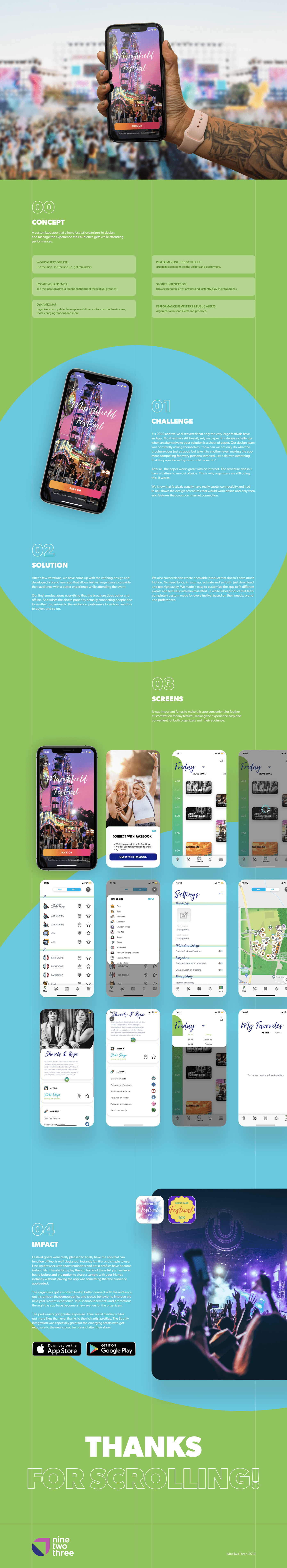concert festival iphone location mobile Mobile app music Showtime whitelabel