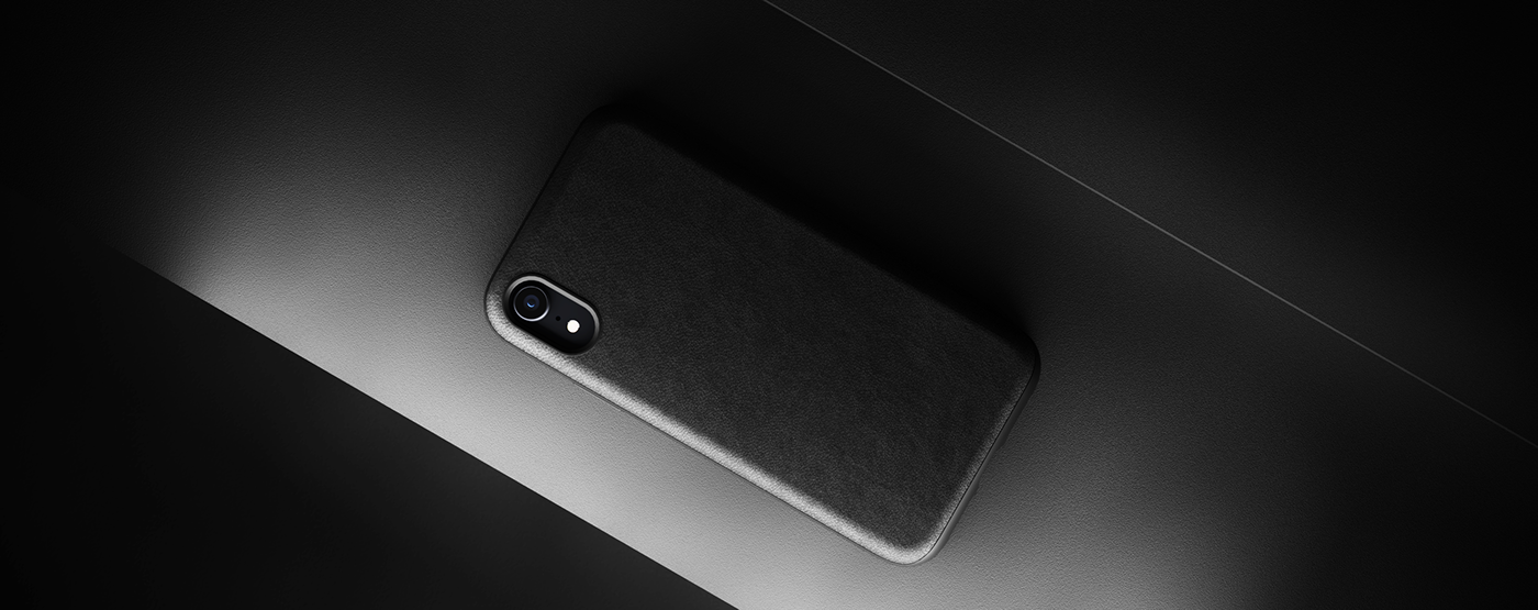 Render 3D product design  phone case rugged dark clean lighting product marketing  