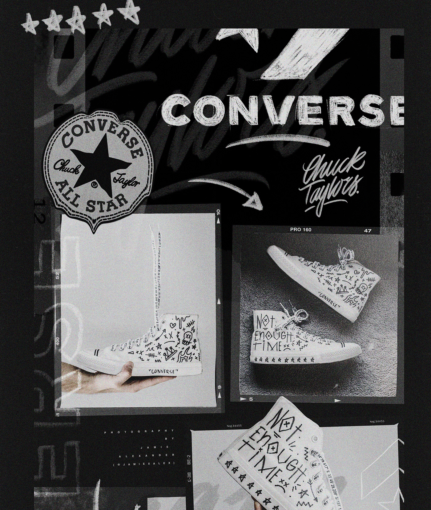 graphic design  sneaker design typography   Layout editorial art direction  branding  identity converse