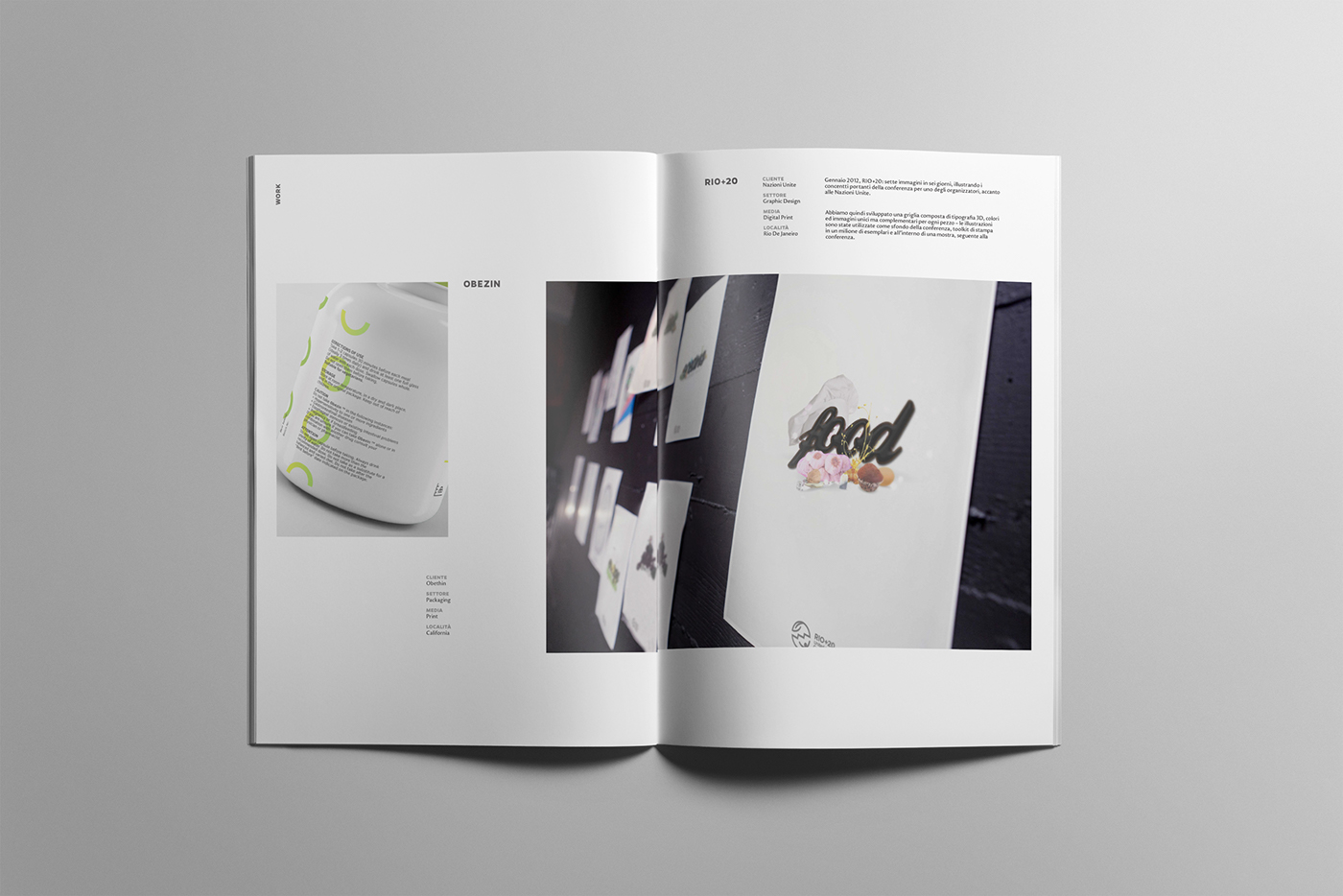 print pictures grid minimal portfolio book a4
