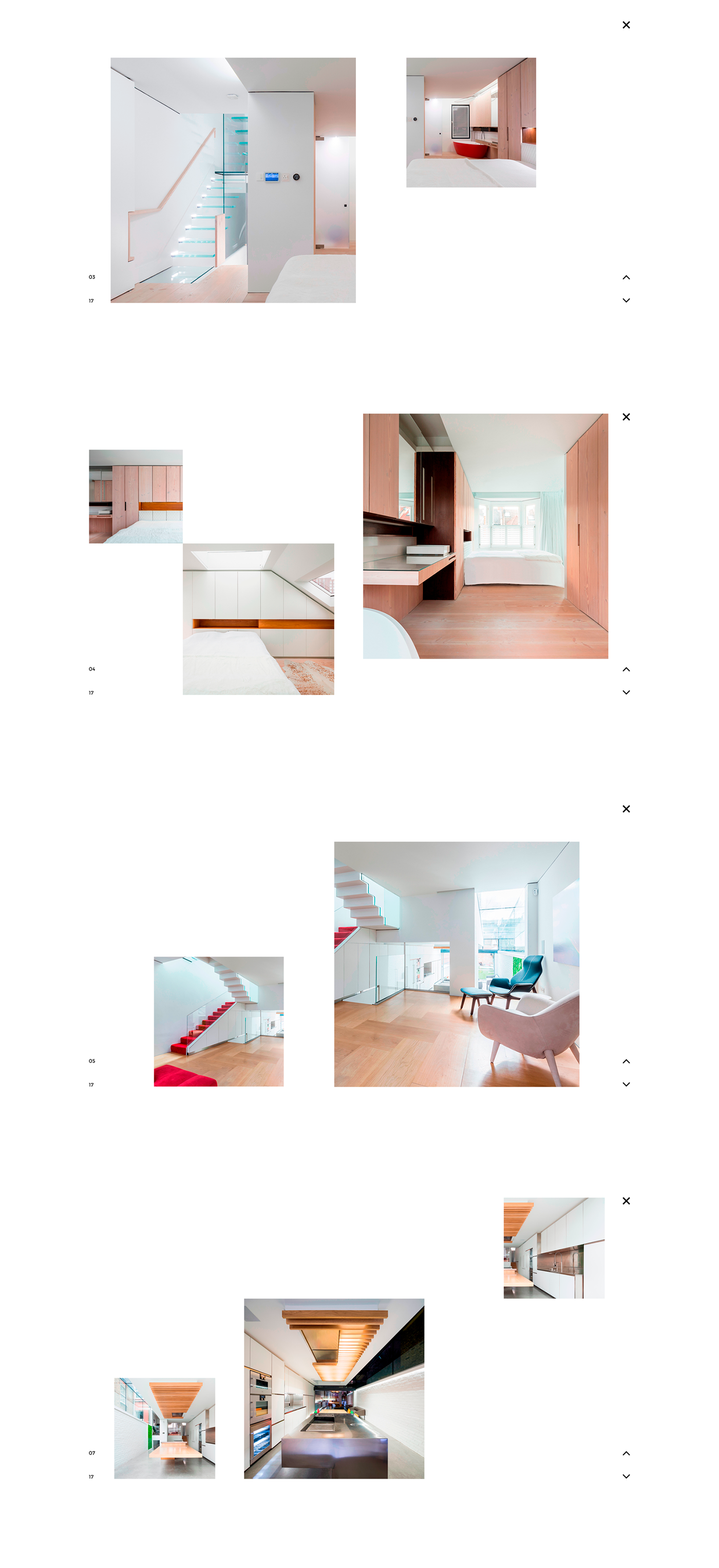 architect Minimalism clear grid Web White black site redesign motion