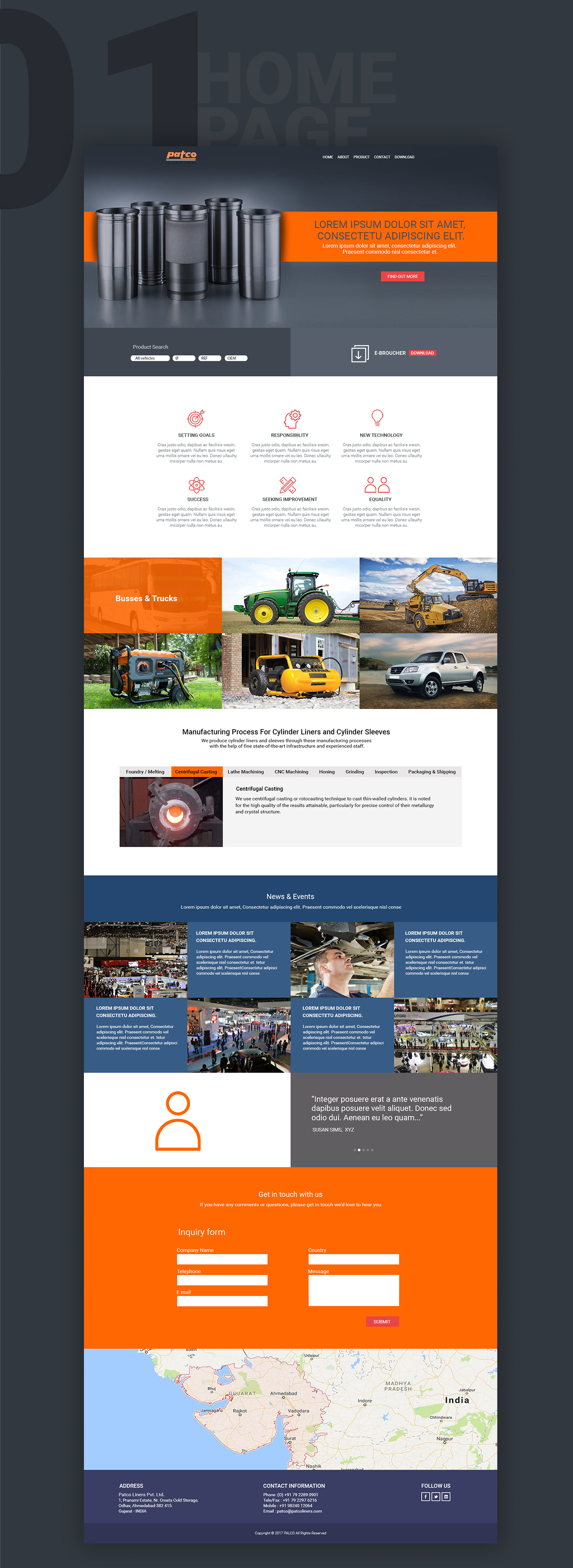 Website design UI/UX graphic webpage colors cylinder pipeline Laptop