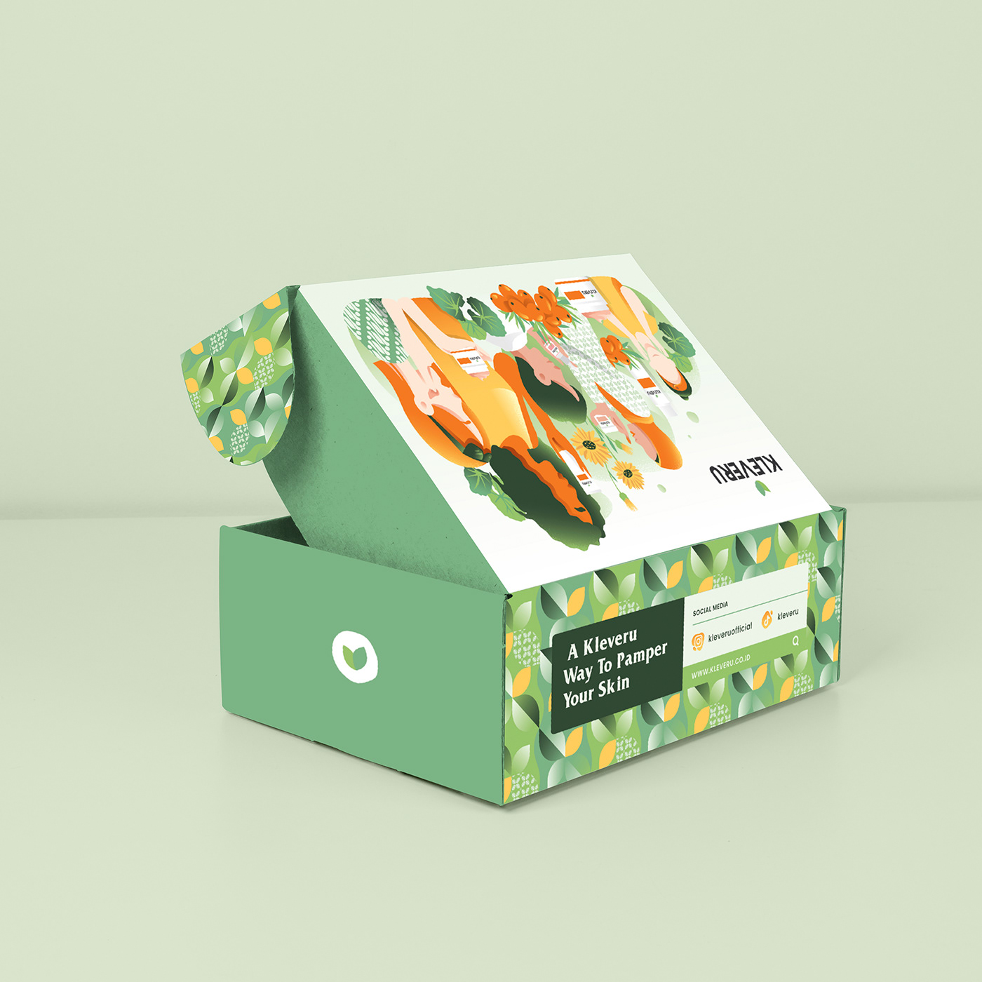 box green ILLUSTRATION  Mockup Nature Packaging packaging design product skin care