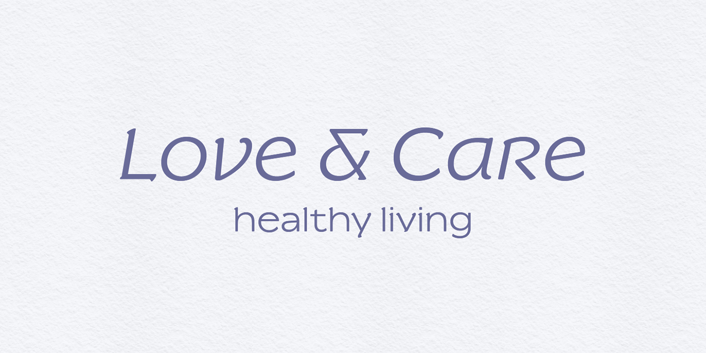 "Love & Care" set in Slowglass Italic.